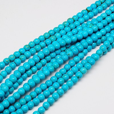 Synthetic Turquoise Beads Strands TURQ-G106-12mm-02F-1