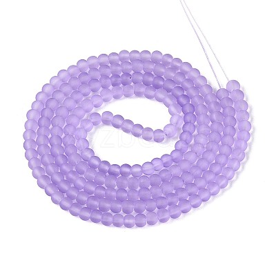 Baking Paint Transparent Glass Bead Strands GLAA-S031-4mm-25-1