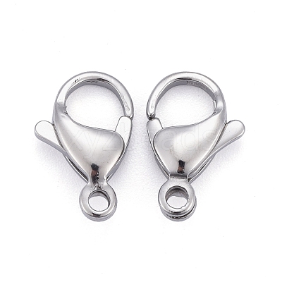Tarnish Resistant 304 Stainless Steel Lobster Claw Clasps X-STAS-AB13-1