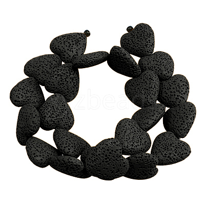 Dyed Natural Lava Rock Bead Strands G917-11-1