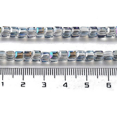 Electroplate Glass Bead Strands X-EGLA-R064-4mm-05-1
