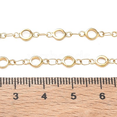 304 Stainless Steel Ring Link Chain Necklaces SA-CBA2696-02G-1