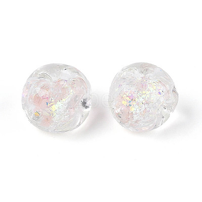 Handmade Foil Lampwork Beads Strands FOIL-T008-04A-1