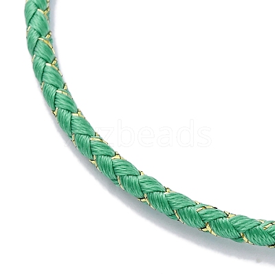 Polyester Cord Braided Bracelet Makings MAK-Z003-01G-22-1