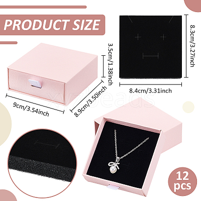 Cardboard Jewelry Set Packing Drawer Boxes CON-WH0115-43C-1