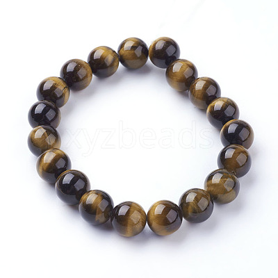 Natural Tiger Eye Beads Strands X-G-C076-10mm-1B-1