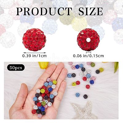 Pave Disco Ball Beads RB-SZ0001-09A-1