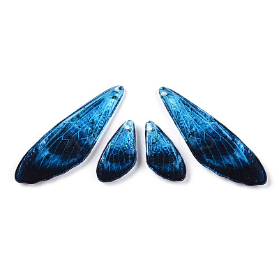 Transparent Resin Wing Earrings Pendants FIND-TAC0006-60C-1