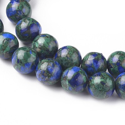 Assembled Synthetic Lapis lazuli and Malachite Beads Strands G-L528-03C-1