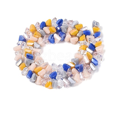 Mixed Styles Electroplate Glass Beads Strands EGLA-Q135-03A-C05-1