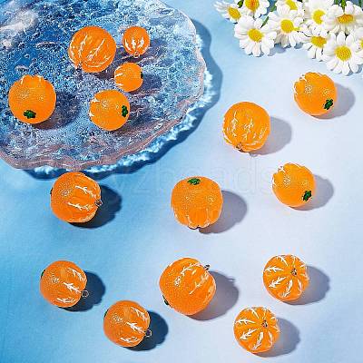 18Pcs 3 Style Opaque Resin Pendants RESI-SZ0001-61-1
