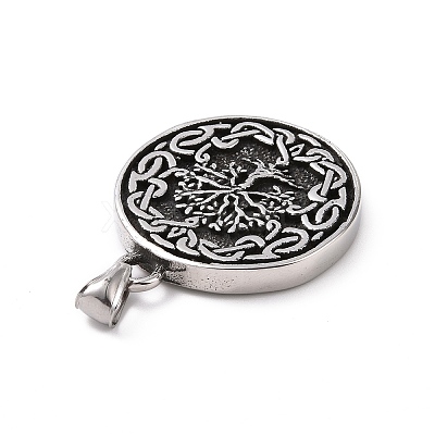 Hand Polished 304 Stainless Steel Pendants X-STAS-J039-08AS-1