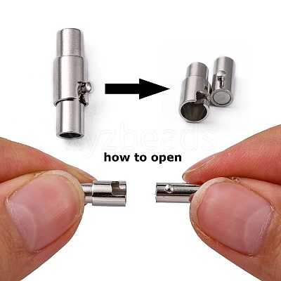 Brass Locking Tube Magnetic Clasps LS-MC079-1