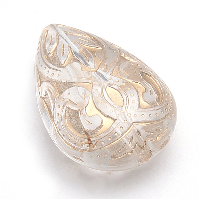 Golden Plated Acrylic Beads X-PACR-S219-11-1