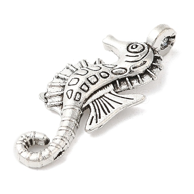 Tibetan Style Alloy Sea Horse Pendants TIBEP-Q043-231-RS-1