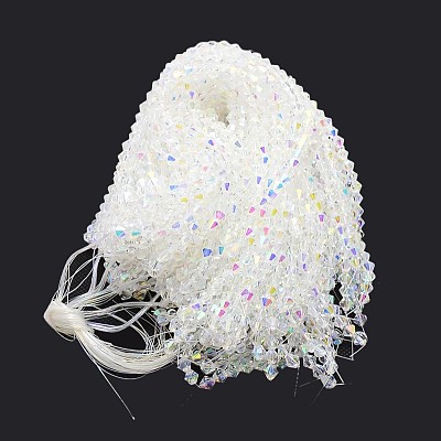 Imitate Austrian Crystal Electroplate Bicone Glass Bead Strands X-GLAA-F029-5x5mm-A01-1