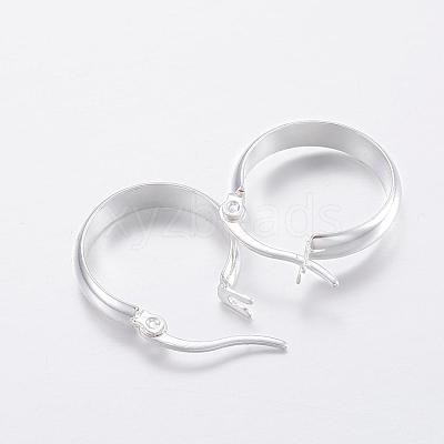 304 Stainless Steel Hoop Earrings EJEW-H327-02A-1