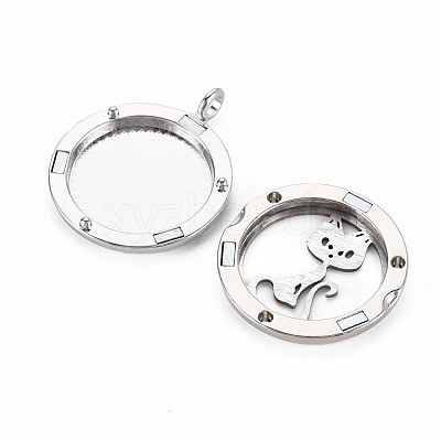 Alloy Diffuser Locket Pendants PALLOY-N171-06-1