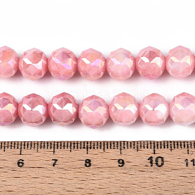 Anti-Tarnish Electroplate Glass Beads Strands GLAA-N010-10mm-04-1