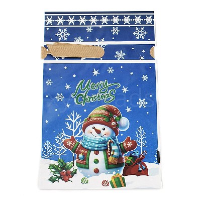 Christmas Snowman Plastic  Packing Pouches Drawstring Bags ABAG-Q053-05C-1