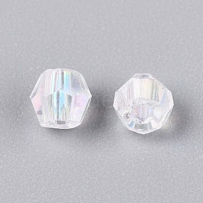 Transparent Spray Painted Glass Beads X1-EGLA-N018-4mm-12-1