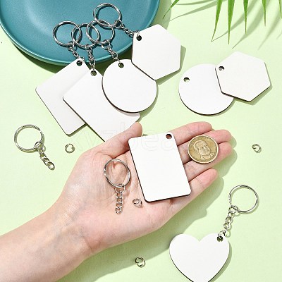 Sublimation Blanks Keychains AJEW-CJC0015-003-1