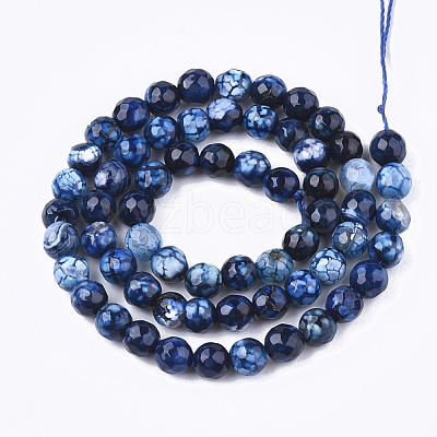 Natural Crackle Agate Beads Strands G-T119-01A-01-1