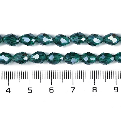 Transparent Electroplate Glass Beads Strands EGLA-N013-T10mm-B24-1