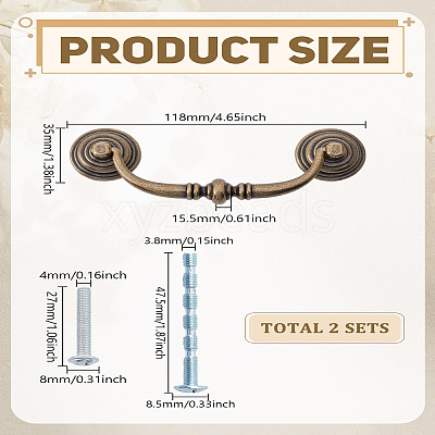 Zinc Alloy Drawer Pull Handles FIND-WH0521-60-1