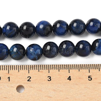 Grade B Natural Tiger Eye Beads Strands G-F591-18-8mm-01-1