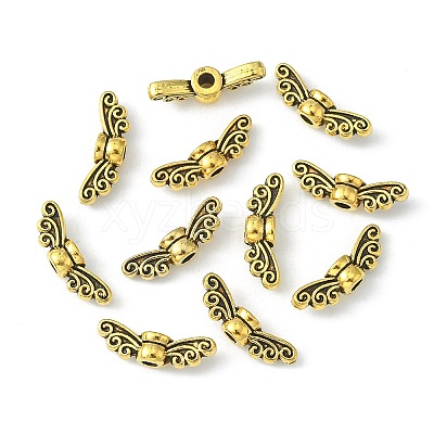 Tibetan Style Alloy Fairy Wing Beads TIBEB-6007-AG-FF-1
