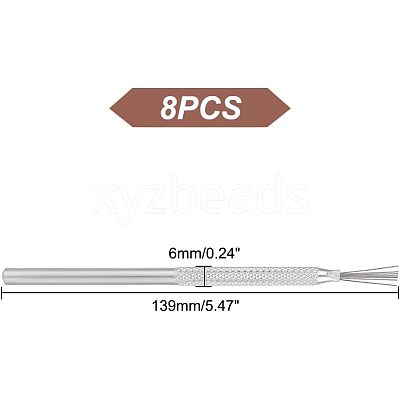 8Pcs Stainless Steel Clay Pottery Sculpture Feather Wire Texture Tool DIY-UN0003-25-1