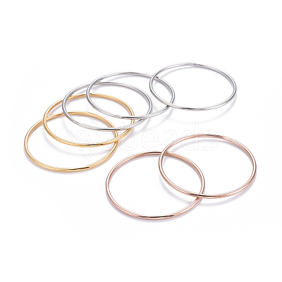 7Pcs 201 Stainless Steel Plain Bangle Sets for Women BJEW-L664-022B-M02-1