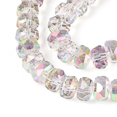 Electroplate Transparent Glass Beads Strands EGLA-N022-04A-D18-1