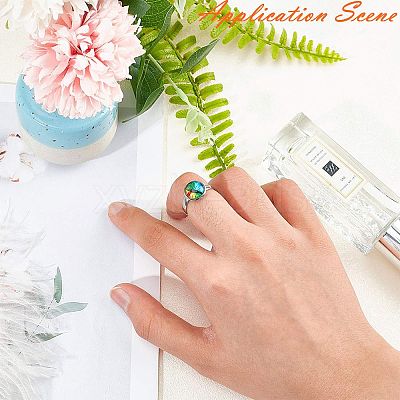 Tarnish Resistant Adjustable 304 Stainless Steel Finger Rings Components STAS-E144-026-14mm-1