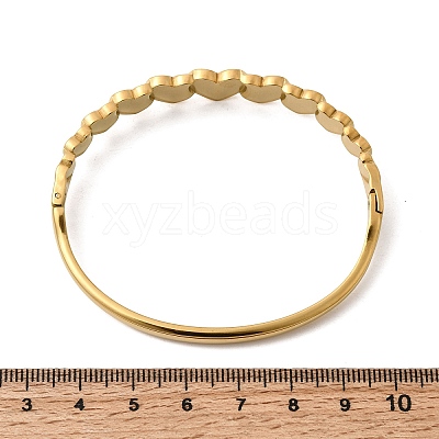 304 Stainless Steel Hinged Bangles for Women BJEW-B168-06G-1