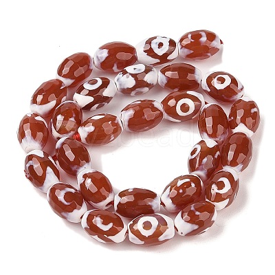 Natural Tibetan dZi Agate Beads Strands G-Q194-B02-01-1