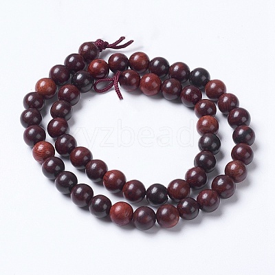 Imitation Burmese Wood Beads Strands WOOD-J001-03-10mm-1-1