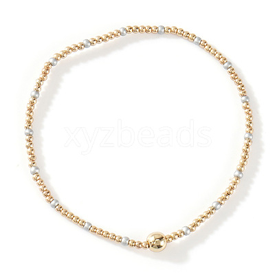 Glass Seed Beads & CCB Beads Stretch Bracelets TB4137-45-1