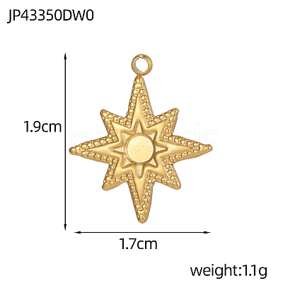304 Stainless Steel Pendants STAS-OY008-30G-1
