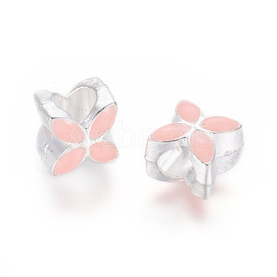 Alloy Enamel European Beads MPDL-R006-04-1