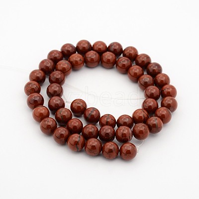 Natural Gemstone Round Bead Strands G-J302-08-8mm-1