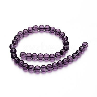 Glass Round Bead Strands GLAA-I028-8mm-12-1
