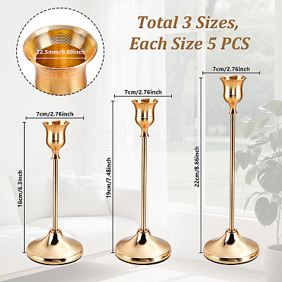 3Pcs 3 Styles Metal Candle Holder Sets DIY-WA0001-37EB-1