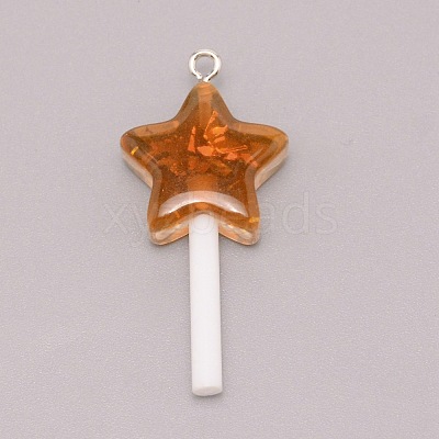 Resin Pendants RESI-WH0025-11J-1