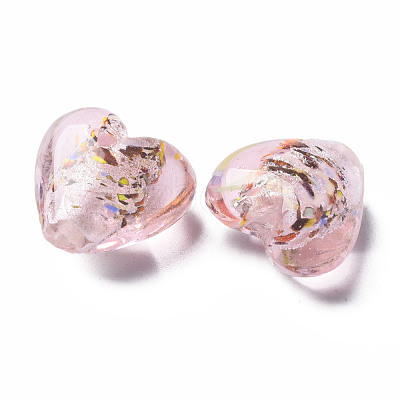 Handmade Lampwork Silver Foil Glass Beads FOIL-T005-01B-1