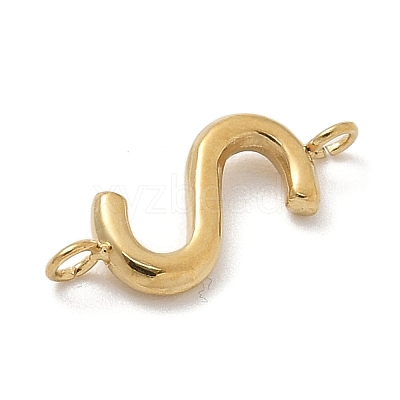 304 Stainless Steel Letter Connector Charms STAS-M108-01G-19-1