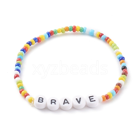 Glass Seed Beads Stretch Bracelets BJEW-JB06120-02-1