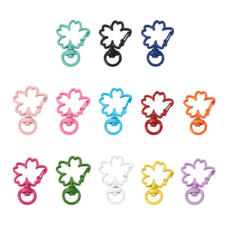 Fashewelry 26Pcs 13 Colors Zinc Alloy Baking Paint Swivel Clasps FIND-FW0001-26-1