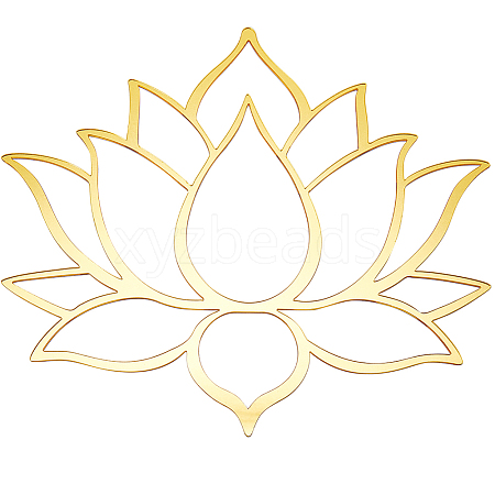 Lotus Acrylic Mirror Wall Stickers OACR-WH0032-07C-1